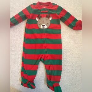 CARTER’S XMAS REINDEER FLEECE BABY SLEEPER. 6 MONTHS